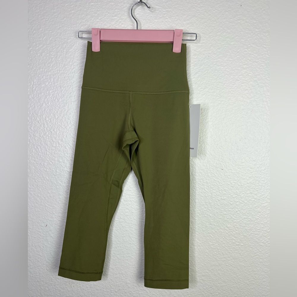 Lululemon Align High-Rise Crop 17" bronze green size 2
